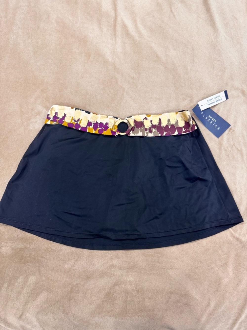 Swim Skirt with Patterned Belt Waist size 10